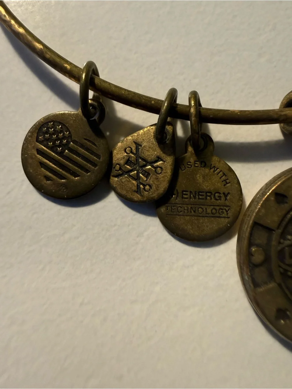 Alex and Ani Antique Gold Las Vegas Nevada Poker Chip Charm Bracelet